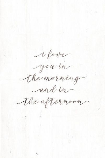I Love You in the Morning
