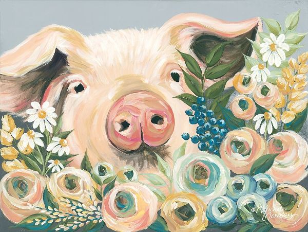 Pig in the Flower Garden