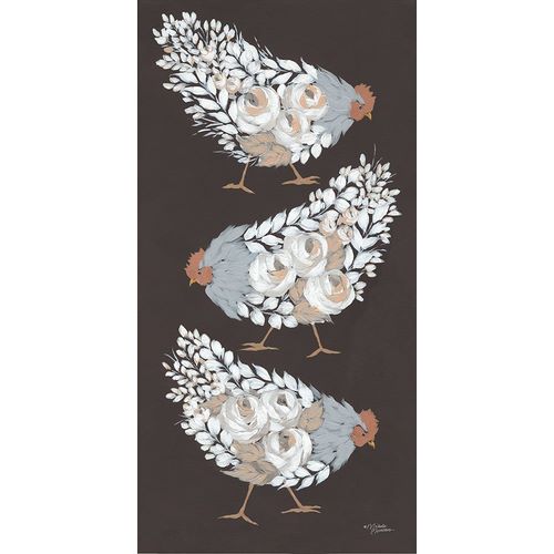 Norman, Michele 작가의 Neutral Floral Hens 작품
