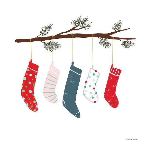 Nieman, Rachel 아티스트의 Playful Holiday Stockings     작품