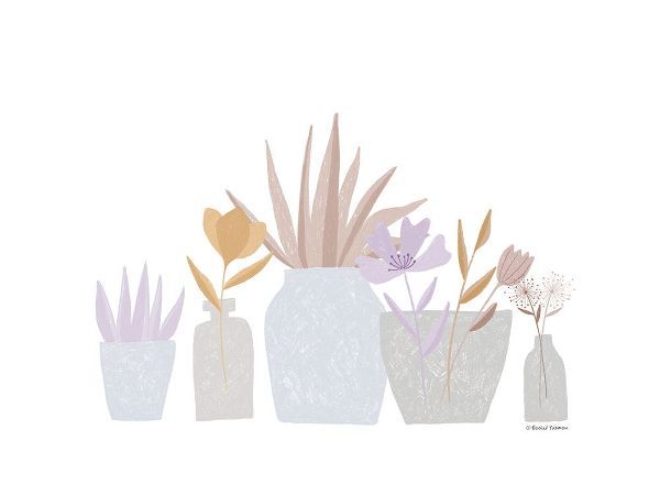 Nieman, Rachel 작가의 Flower Vases in a Row 작품