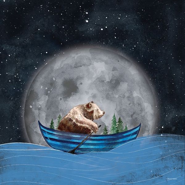 Nieman, Rachel 아티스트의 Bear Rowing in the Sea 작품