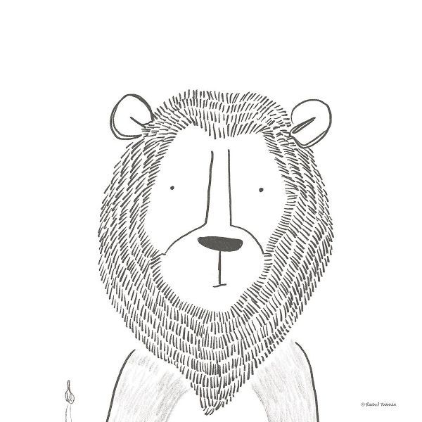 Nieman, Rachel 작가의 Lion Line Drawing 1 작품
