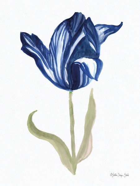 Blue Flower Stem I