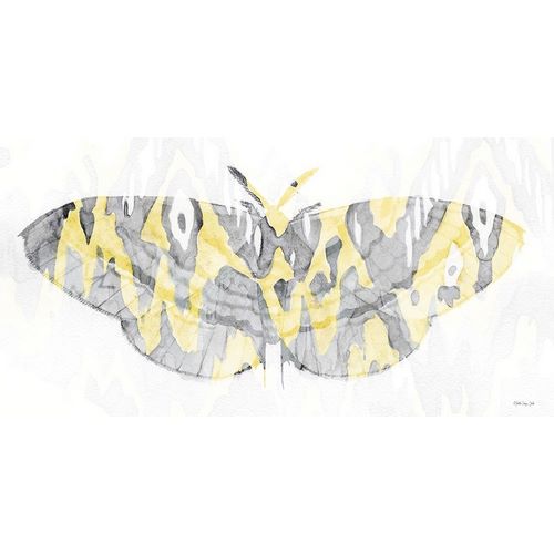 Stellar Design Studio 아티스트의 Yellow-Gray Patterned Moth 1 작품