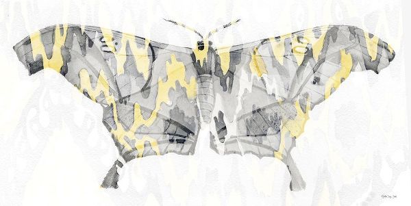 Stellar Design Studio 아티스트의 Yellow-Gray Patterned Moth 2 작품