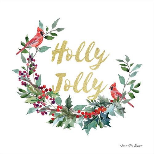 Holly Jolly Cardinal Wreath