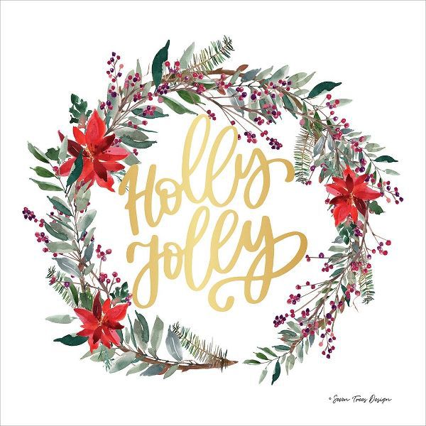 Holly Jolly Poinsettia Wreath