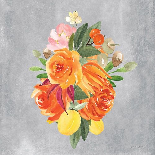 Watercolor Orange Flowers
