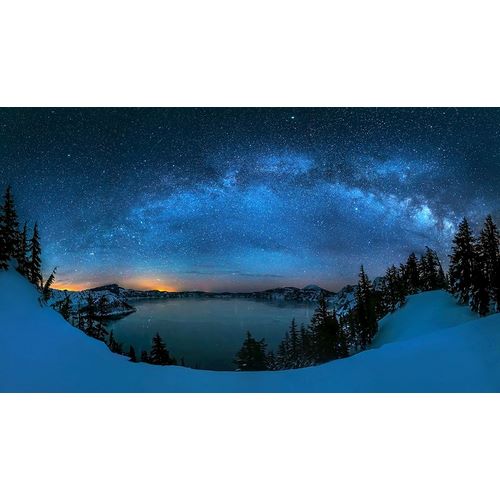 Zhu, Hua 작가의 Starry Night Over The Crater Lake 작품