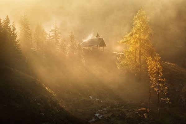 Rericha, Daniel 작가의 Alpine Church In The Morning Fog 작품