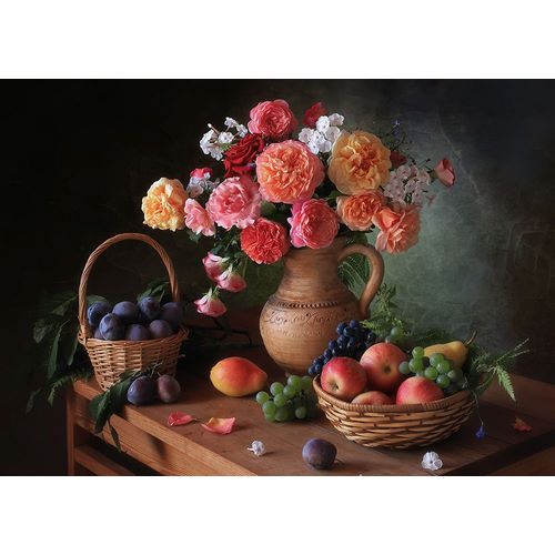 Skorokhod, Tatyana 아티스트의 Still Life With Flowers And Autumn Fruits작품입니다.
