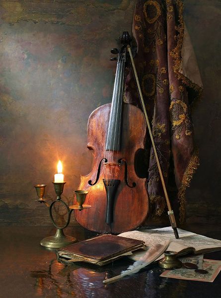 Morozov, Andrey 아티스트의 Still Life With Violin And Candle작품입니다.