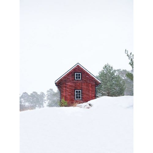 Lindsten, Christian 아티스트의 Old Red House During Snowstorm작품입니다.