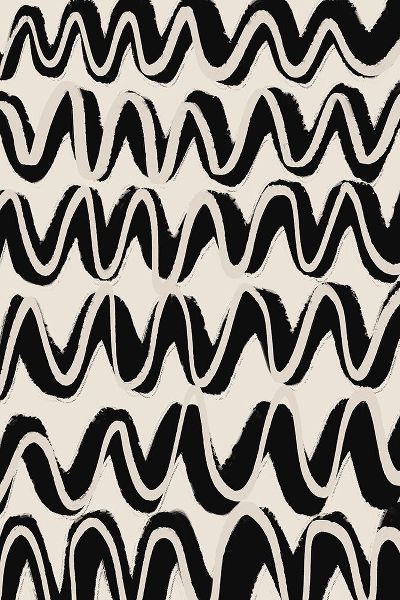 Treechild 아티스트의 Beige Black Waves Pattern작품입니다.