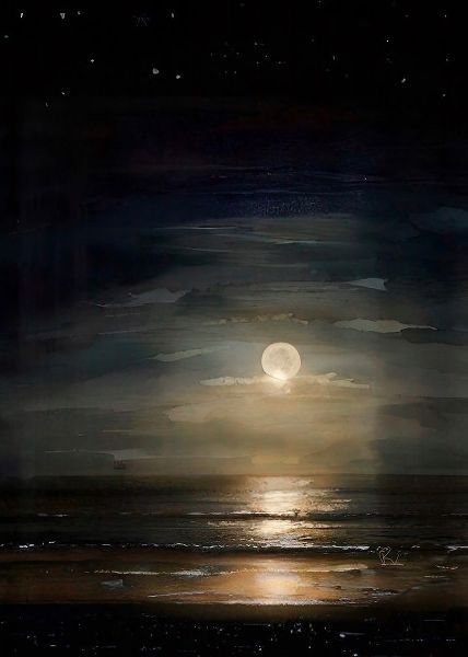 Day, Ruth 아티스트의 Full Moon Over Ocean작품입니다.
