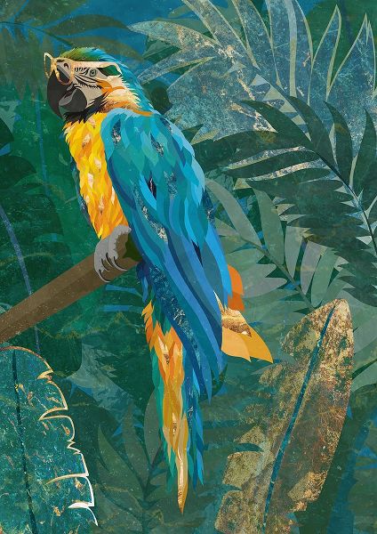 Manovski, Sarah 아티스트의 Blue parrot in the rainforest작품입니다.