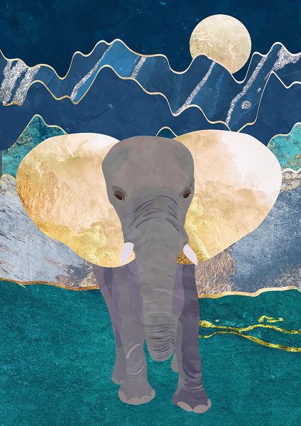Manovski, Sarah 아티스트의 Moonlight golden elephant작품입니다.