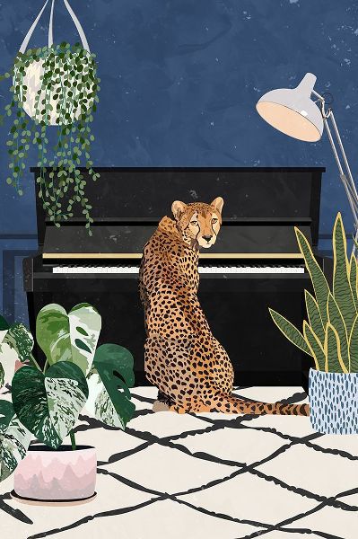 Manovski, Sarah 아티스트의 Cheetah playing piano작품입니다.