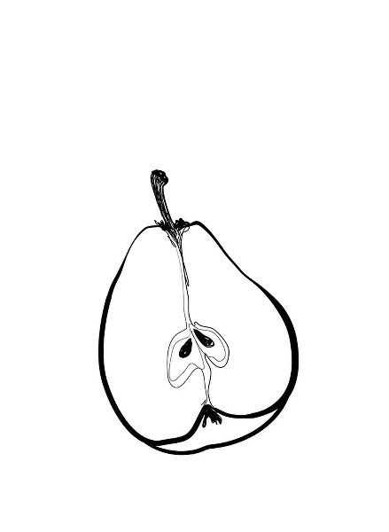 Laiz Blursbyai, Rosana 아티스트의 Line art half pear작품입니다.