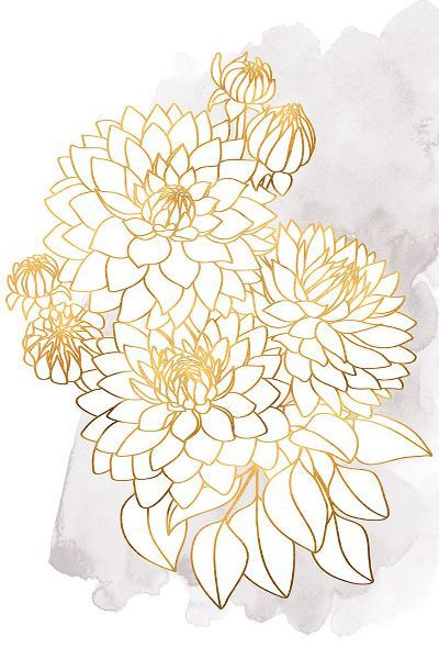 Laiz Blursbyai, Rosana 아티스트의 Pacey bouquet in gold and grey작품입니다.