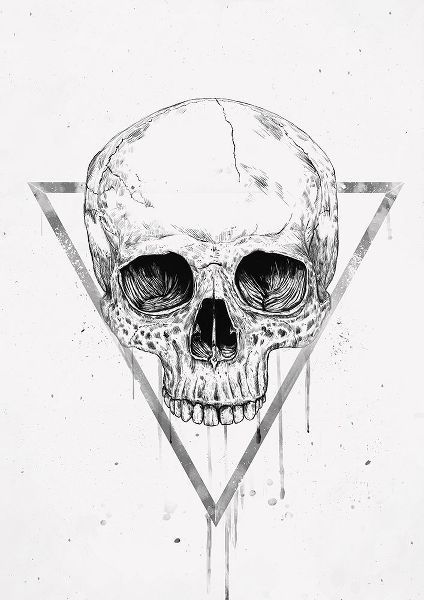 Solti, Balazs 아티스트의 Skull in a triangle (bw)작품입니다.