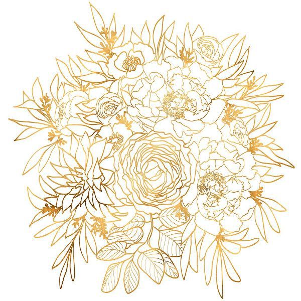 Laiz Blursbyai, Rosana 아티스트의 Nanette line art bouquet in gold작품입니다.