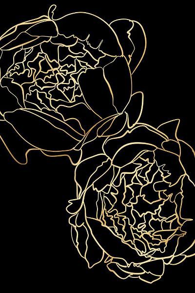 Laiz Blursbyai, Rosana 아티스트의 Sallys peonies in gold and black작품입니다.