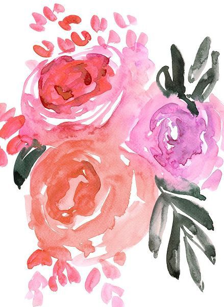 Laiz Blursbyai, Rosana 아티스트의 Maeko loose watercolor florals I작품입니다.