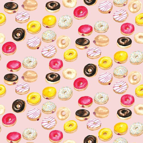 Laiz Blursbyai, Rosana 아티스트의 Watercolor donuts pattern in pink작품입니다.