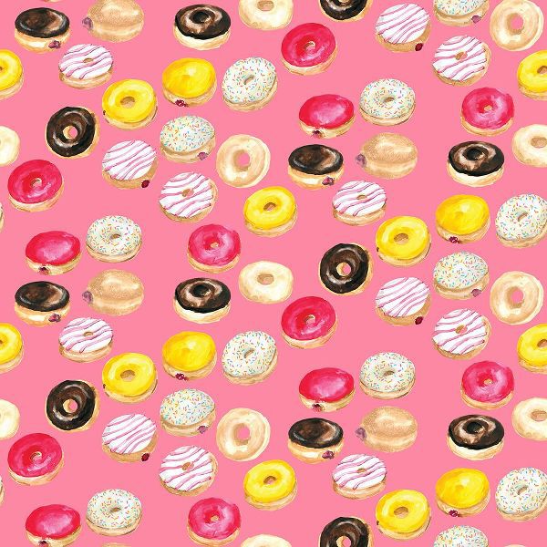 Laiz Blursbyai, Rosana 아티스트의 Watercolor donuts pattern in hot pink작품입니다.