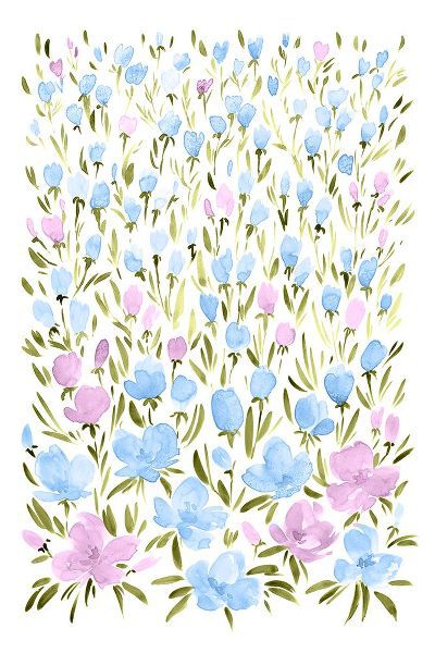 Laiz Blursbyai, Rosana 아티스트의 Field of purple and blue flowers작품입니다.