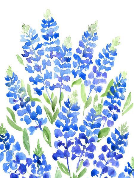 Laiz Blursbyai, Rosana 아티스트의 Watercolor Texas bluebonnets작품입니다.