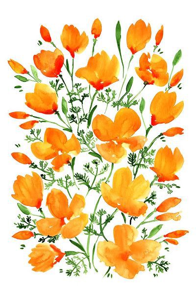 Laiz Blursbyai, Rosana 아티스트의 Watercolor California poppies작품입니다.