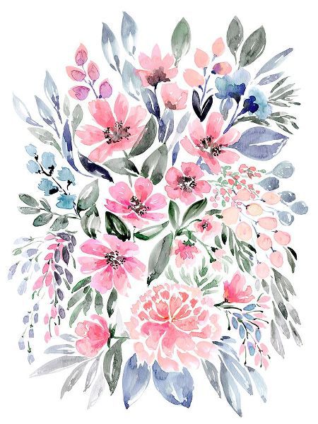 Laiz Blursbyai, Rosana 아티스트의 Clara watercolor bouquet작품입니다.