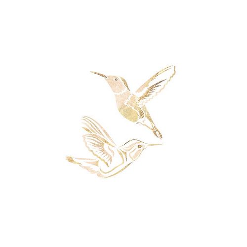 Manovski, Sarah 아티스트의 Gold Hummingbird Line art Silhouettes 2작품입니다.