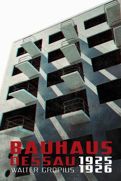 Laiz Blursbyai, Rosana 아티스트의 Bauhaus Dessau architecture in vintage magazine style VII작품입니다.