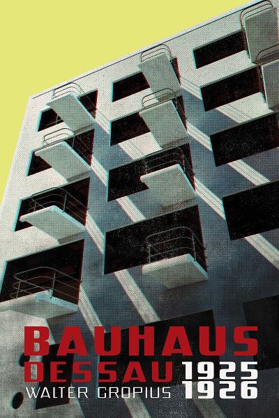 Laiz Blursbyai, Rosana 아티스트의 Bauhaus Dessau architecture in vintage magazine style VIII작품입니다.
