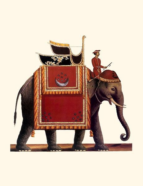 Indian Ceremonial Elephant- Red