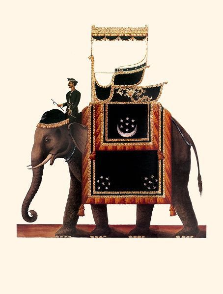 Indian Ceremonial Elephant- Black