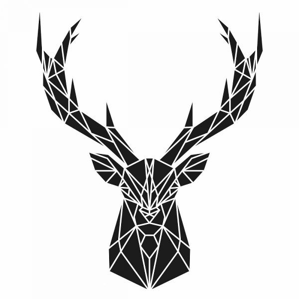 Geometric Deer Head