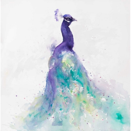 Abstract Peacock in Watercolor