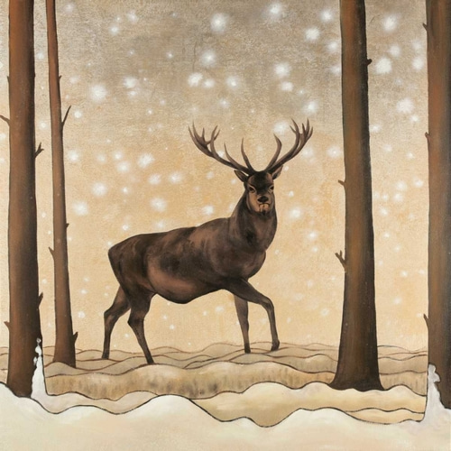 Roe Deer in a Winter Landscape