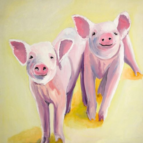 TWO SMILING PIGS