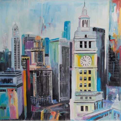 Colorful Cityscape of Manhattan