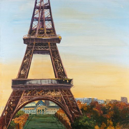Eiffel Tower by Dawn Oil Painting Paint