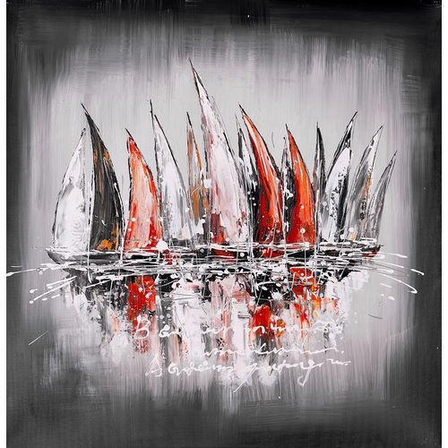 Sailboats with paint splash