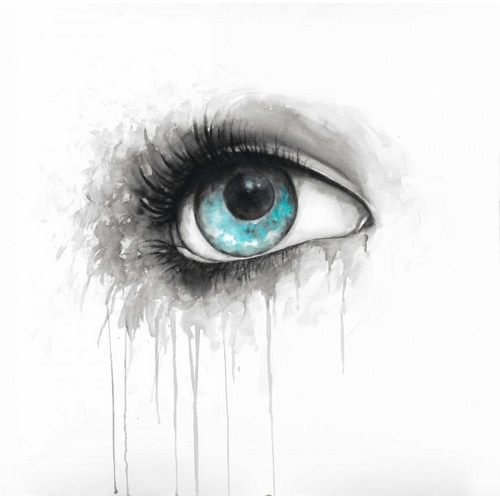 Blue Eye in Watercolor