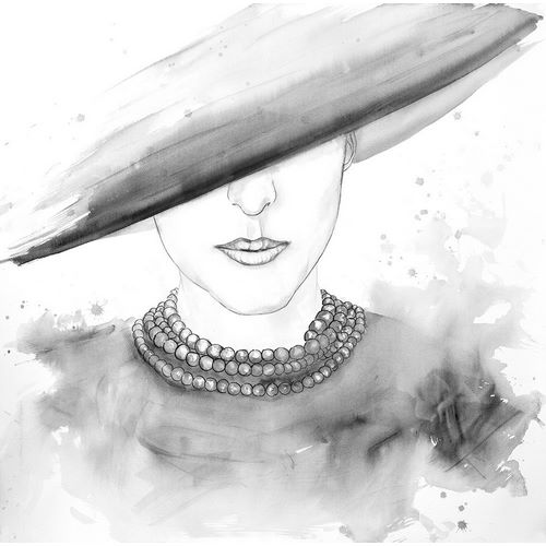MYSTERIOUS LADY WITH A HAT SKETCH