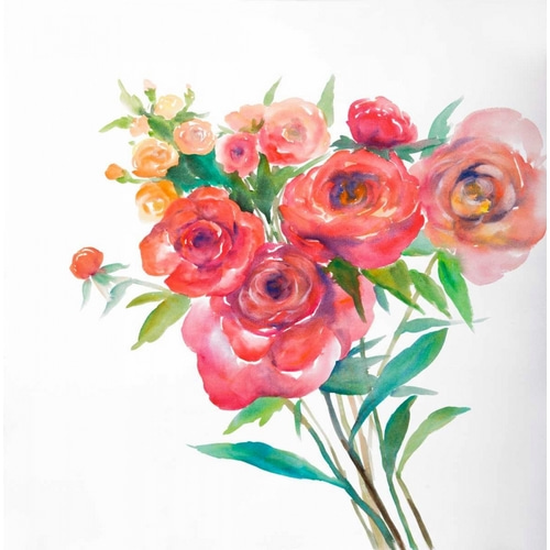 Watercolor Bouquet of Flowers